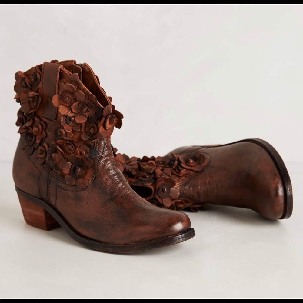 Anthropologie Botanical Booties